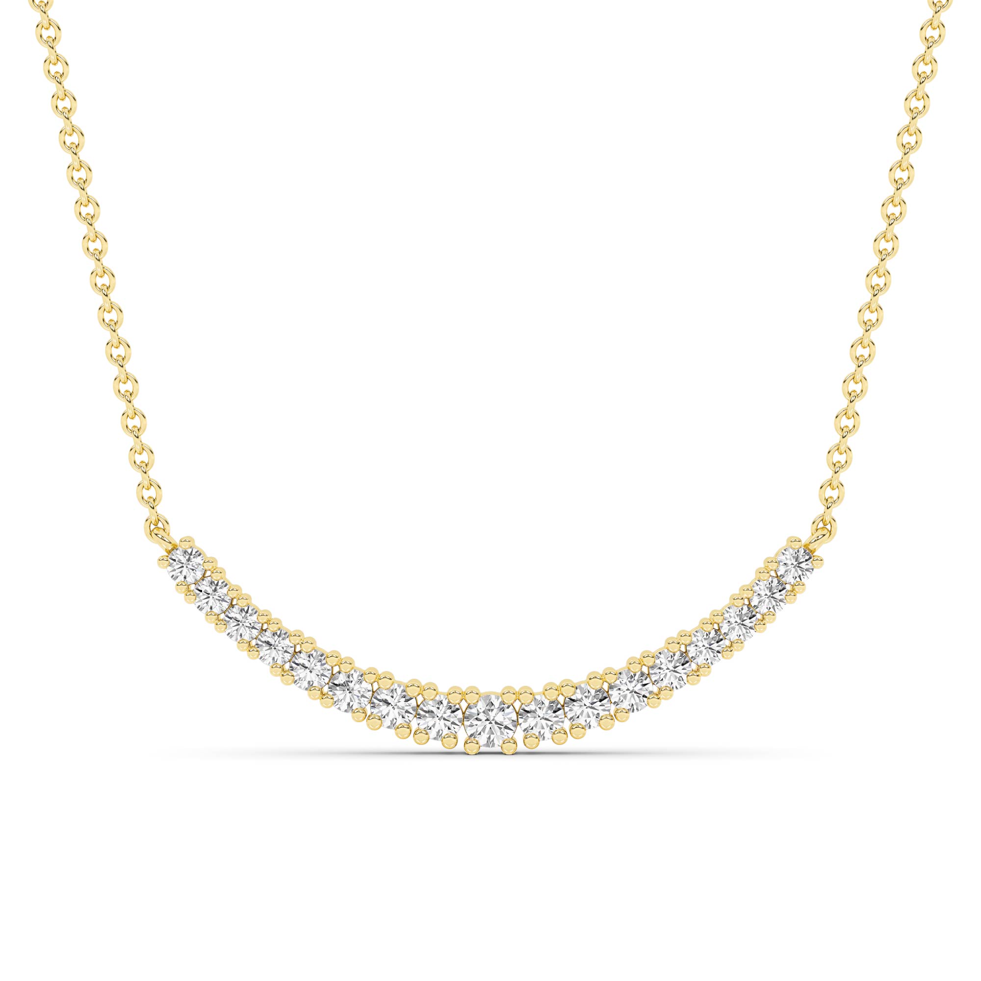 Arc Lab Diamond Curved Line Necklace