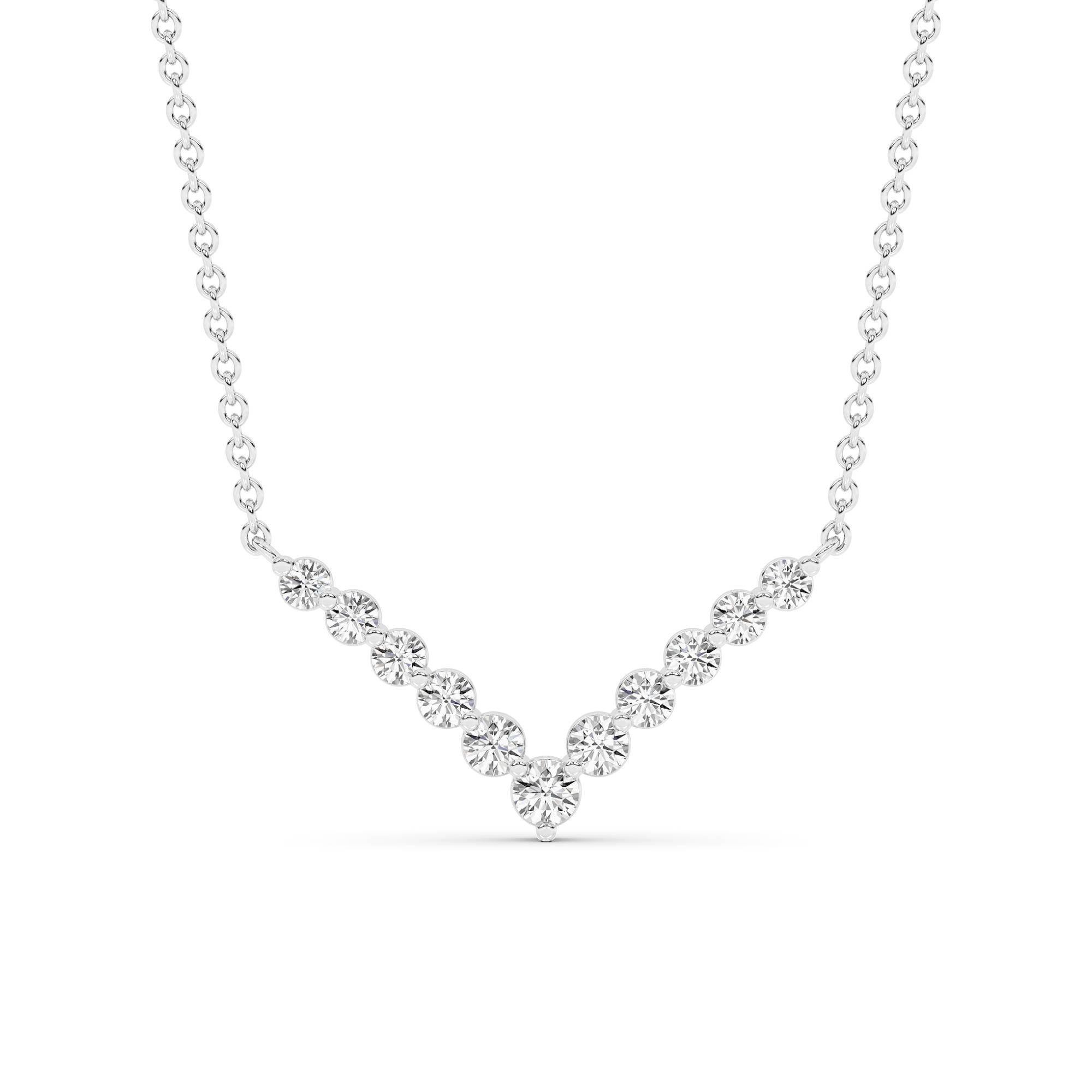 Vector Lab Grown Diamond Chevron Necklace