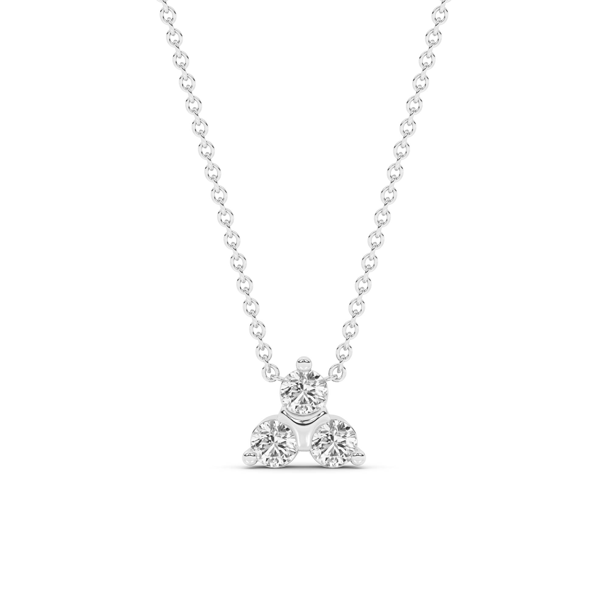 Synergy Three Stone Lab Diamond Necklace
