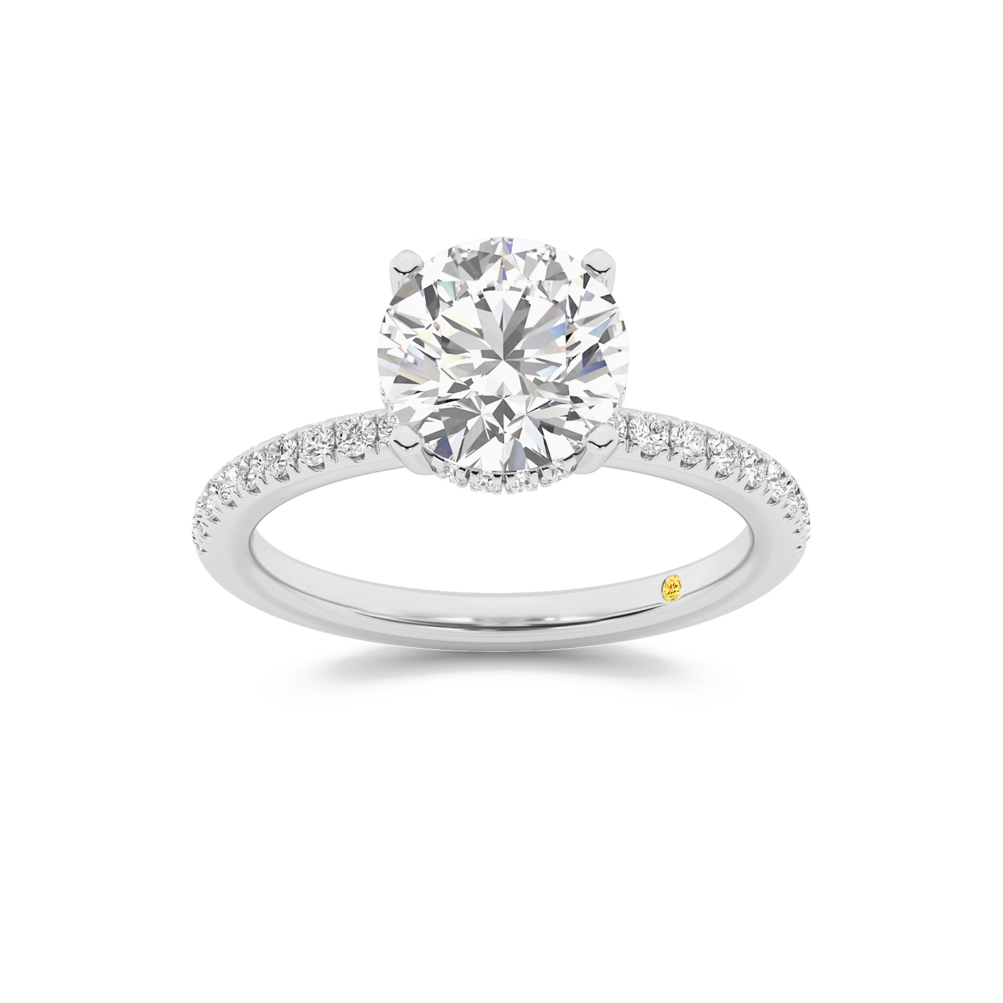 Kyoto Hidden Halo Round Lab Grown Diamond Engagement Ring