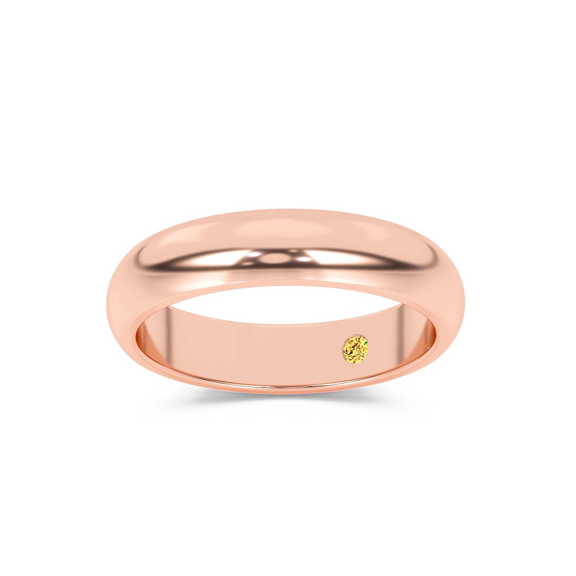 Viraj Timeless Men's Wedding Band| Rose Gold 1/4 CT. TW.