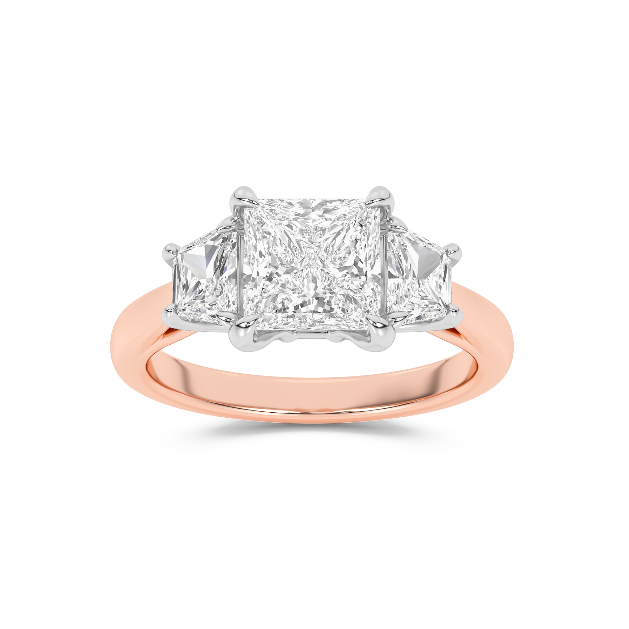 Amara Chand Lab Grown Princess Cut Diamond Engagement Ring