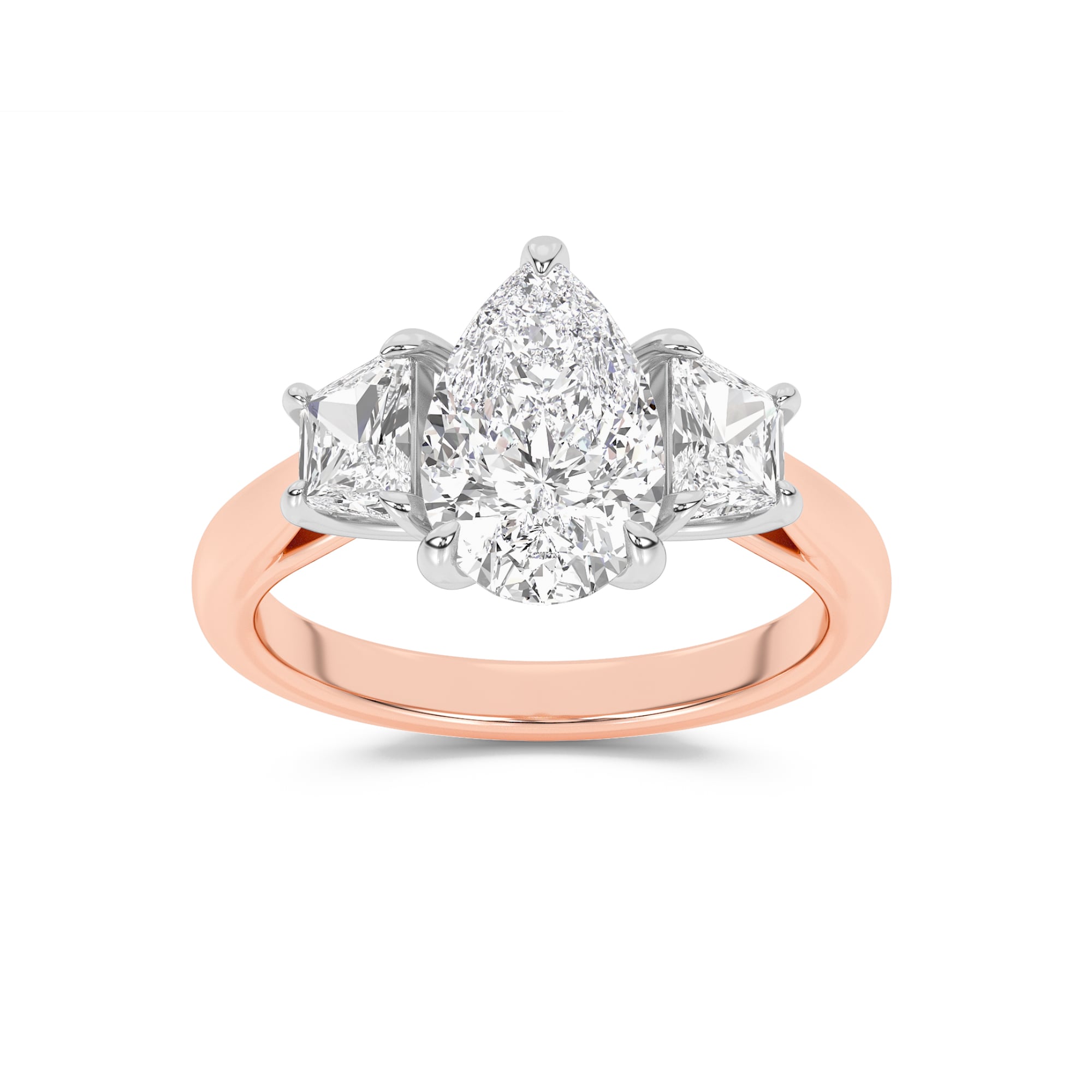 Amara Chand Lab Grown Pear Shape Diamond Engagement Ring