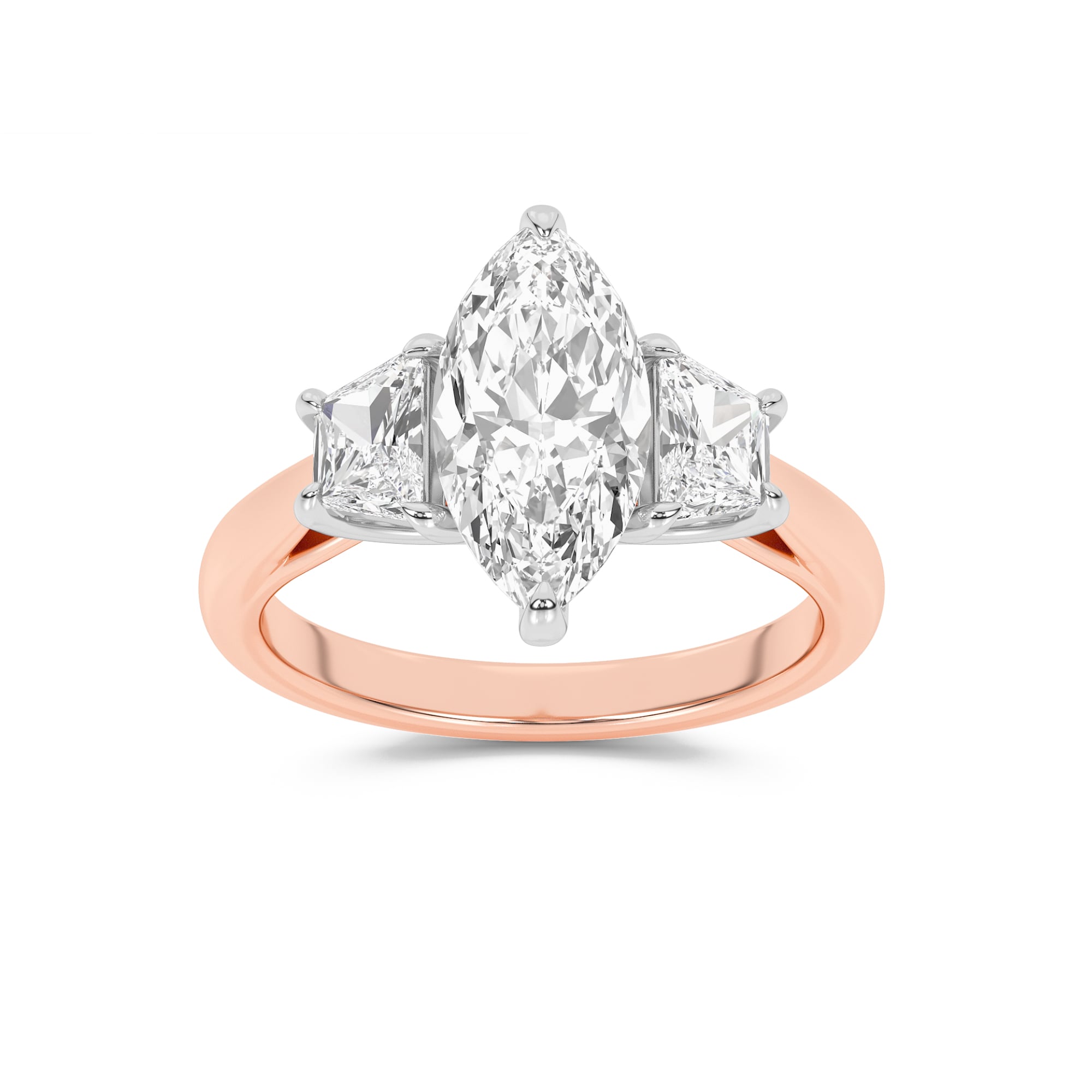 Amara Chand Lab Grown Marquise Shape Diamond Engagement Ring