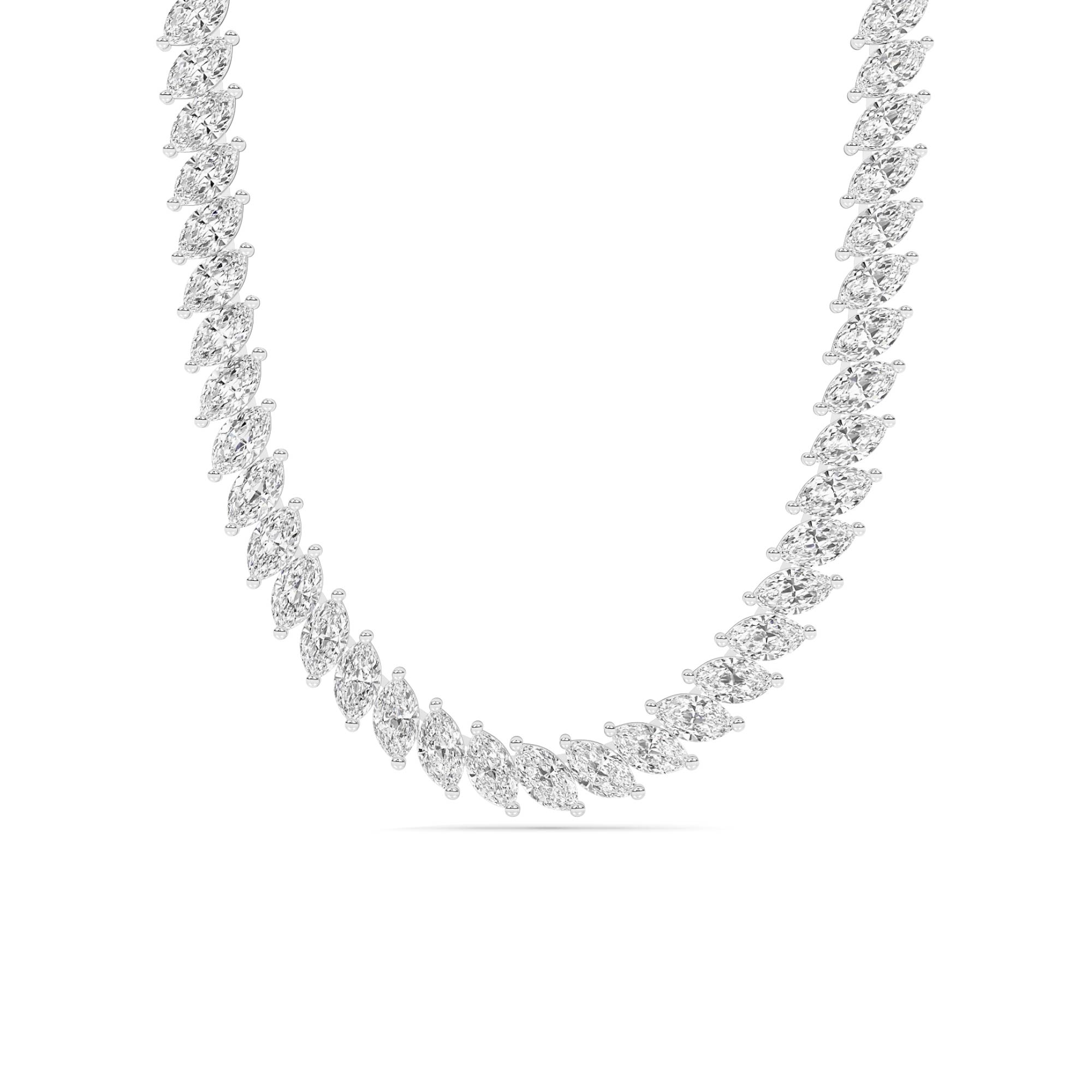 Throne Lab Grown Marquise Diamond Tennis Necklace