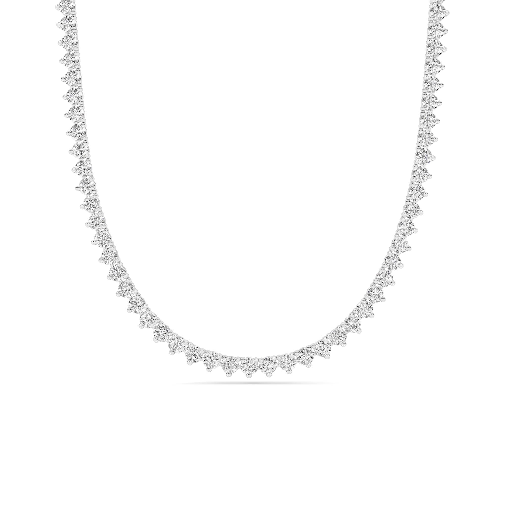 Sovereign Lab Grown Three Prong Diamond Tennis Necklace