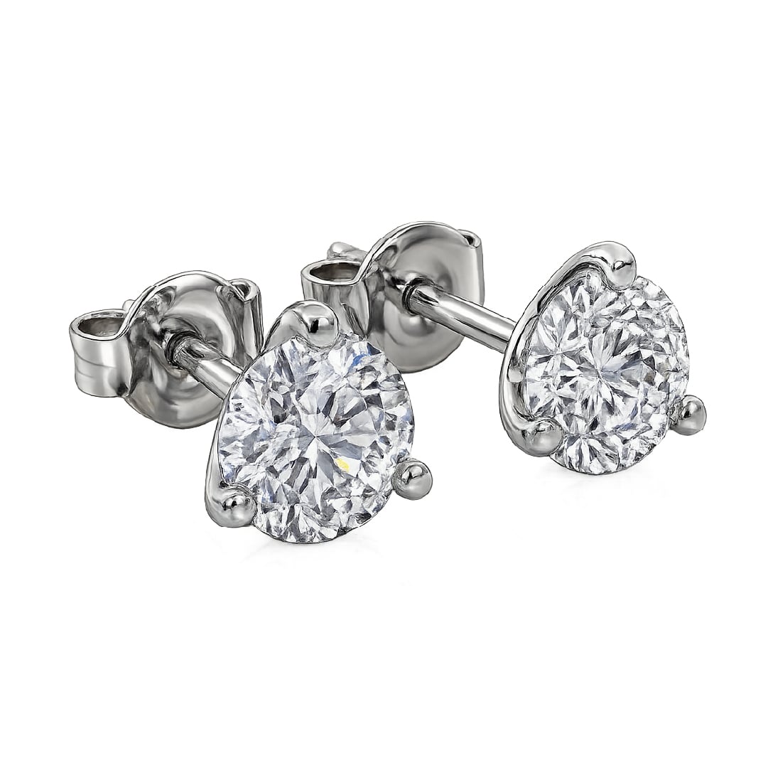 Lab Grown Martini Set Diamond Stud Earrings