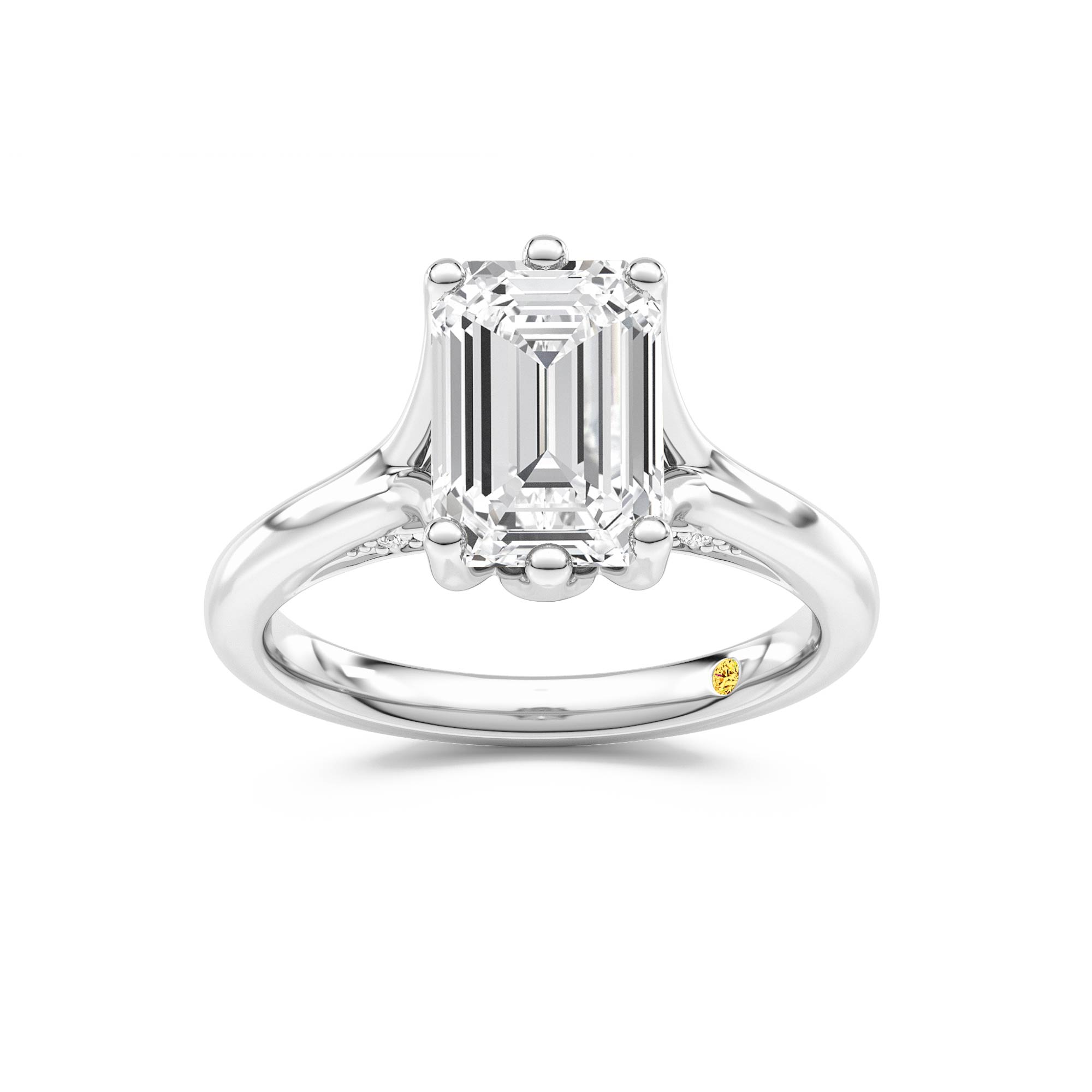 Alina Emerald Cut Lab Grown Diamond Engagement Ring