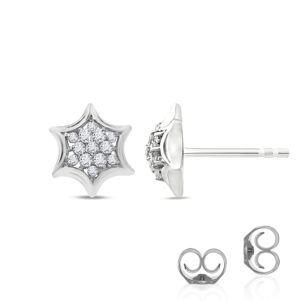 Lab Grown Star Shaped Diamond Earrings