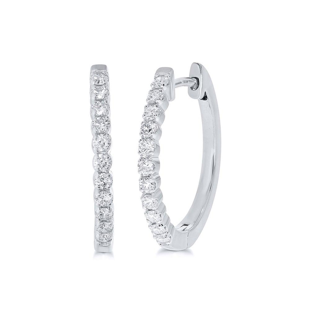 Dangling Lab Grown Diamond Hoop Earring