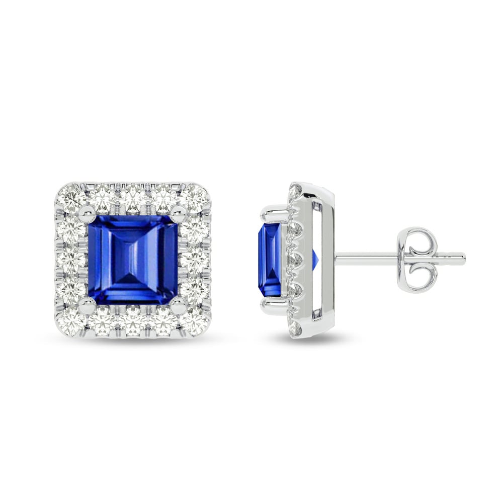 Dainty Lab Grown Diamond Regal Halo Earrings