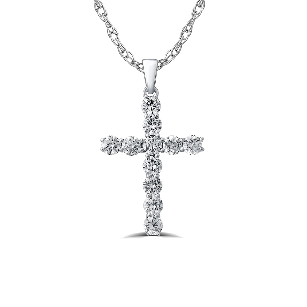 Luxe Lab Grown Diamond Cross Necklace