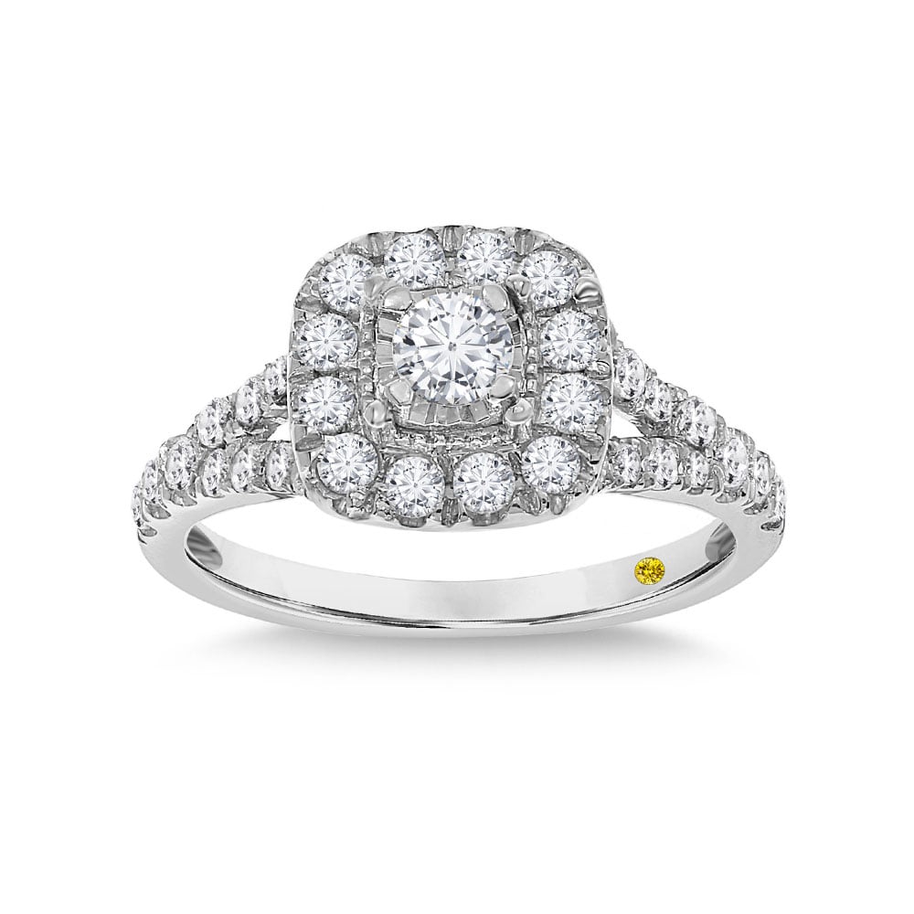 Aura Bloom Cushion Shaped Lab Grown Diamond Engagement Ring
