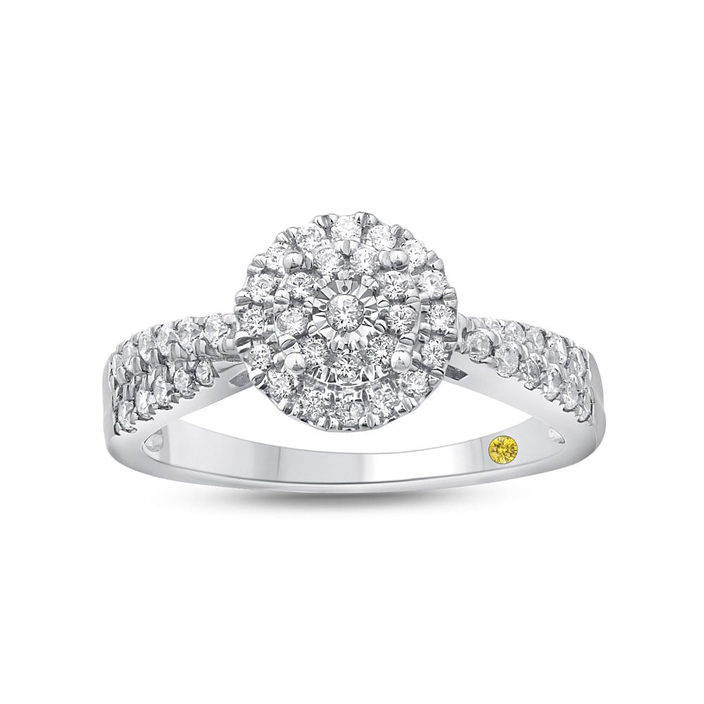 Sylva Pavé Set Lab Created Diamond Engagement Ring