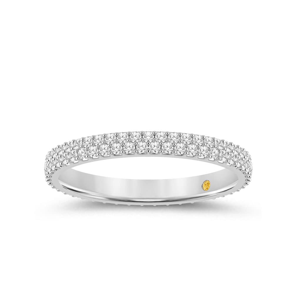 Brio White Gold Full Coverage Lab Grown Eternity Diamond Ring