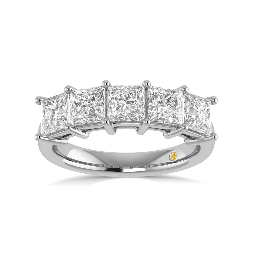 Azura White Gold Lab Grown Five Stone Diamond Ring
