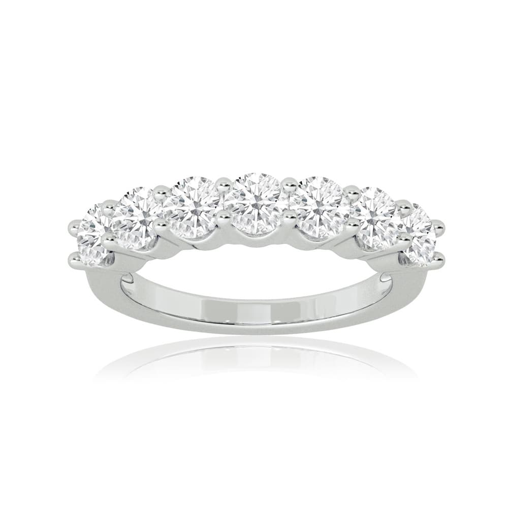 Mykonos White Gold Lab Grown Seven Stone Diamond Ring