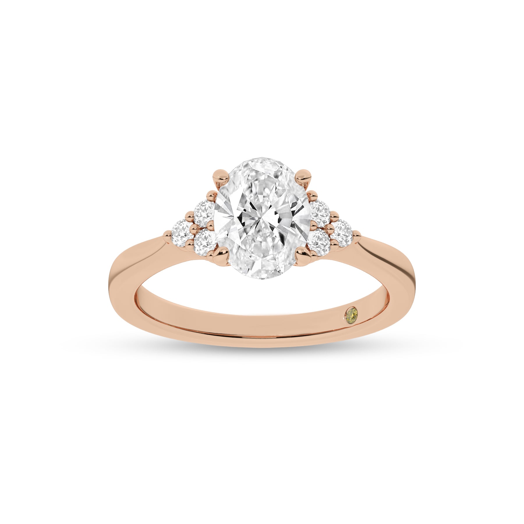 Eldra Illusion Trilliant Oval Lab Grown Diamond Engagement Ring