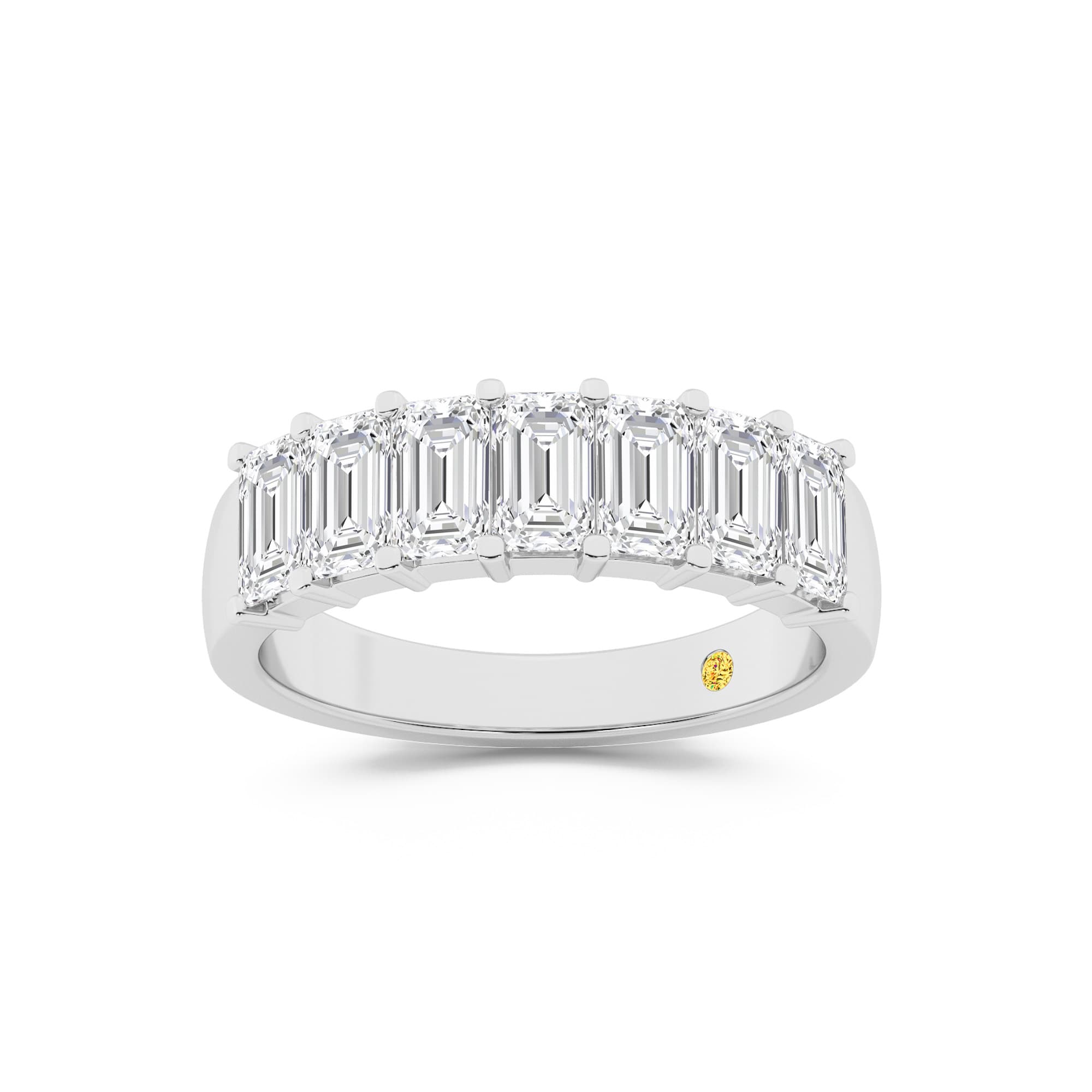Callista Lab Grown Seven Stone Emerald Cut Diamond Ring