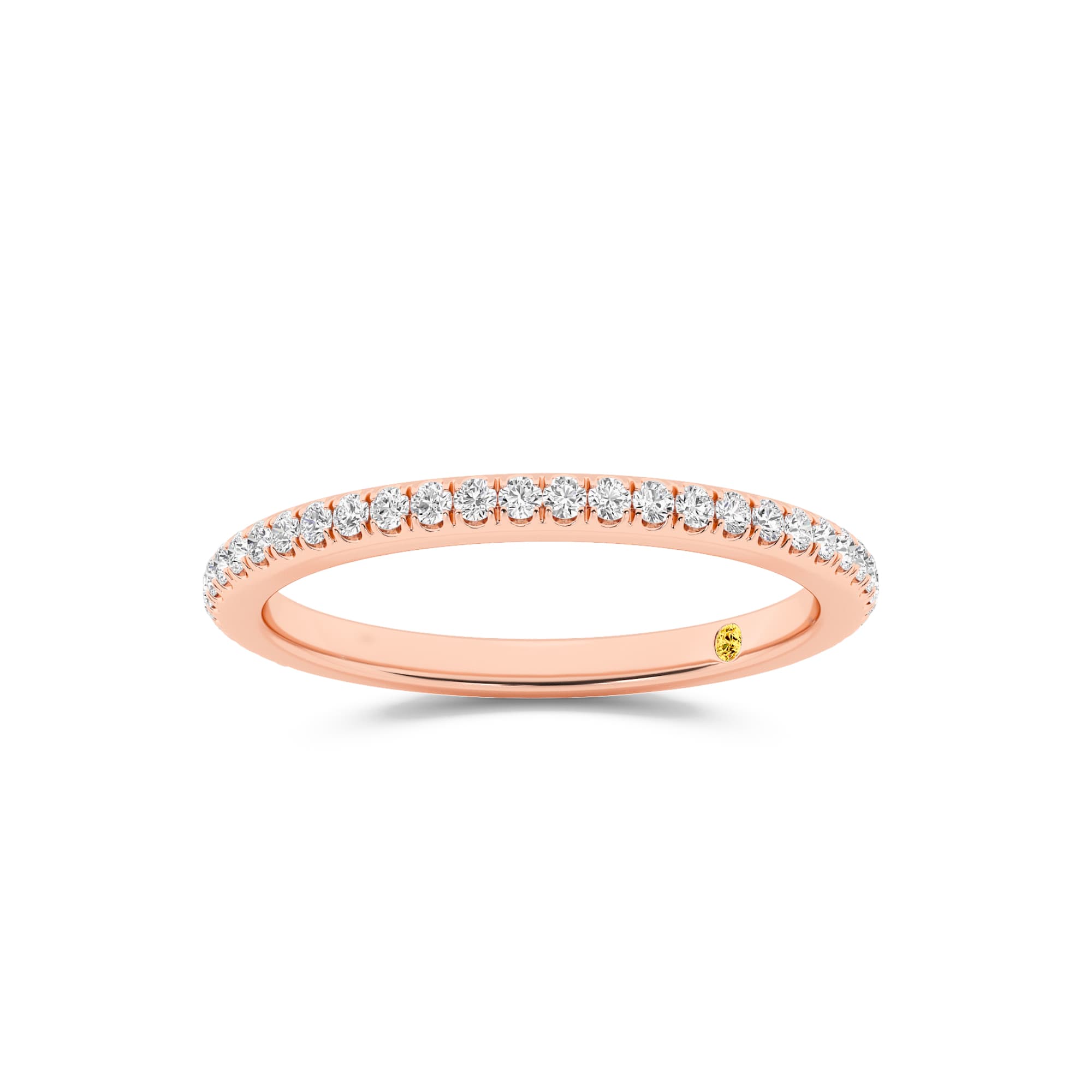 BonBon Gold Lab Created Pavé Set Diamond Band| Rose Gold 1/4 CT. TW.