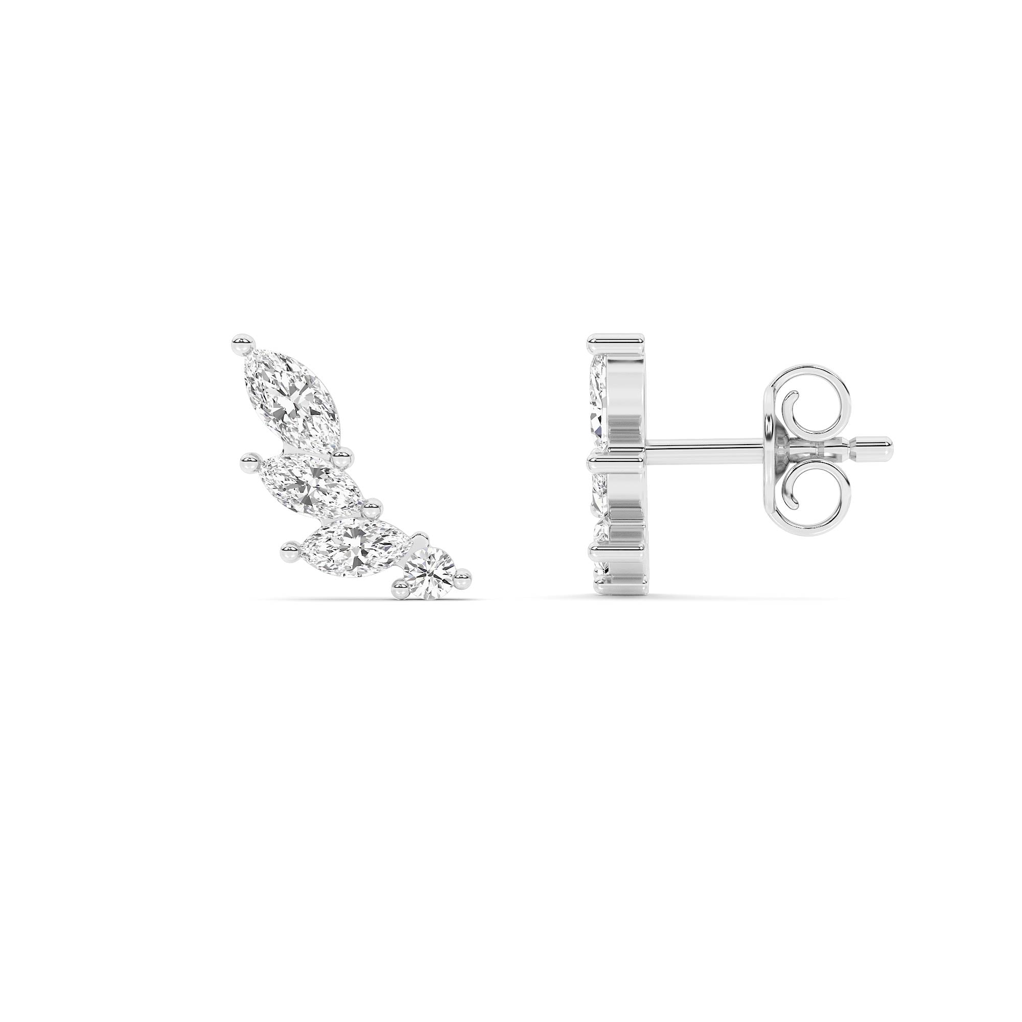 Ecliptic Lab Grown Diamond Climber Earrings