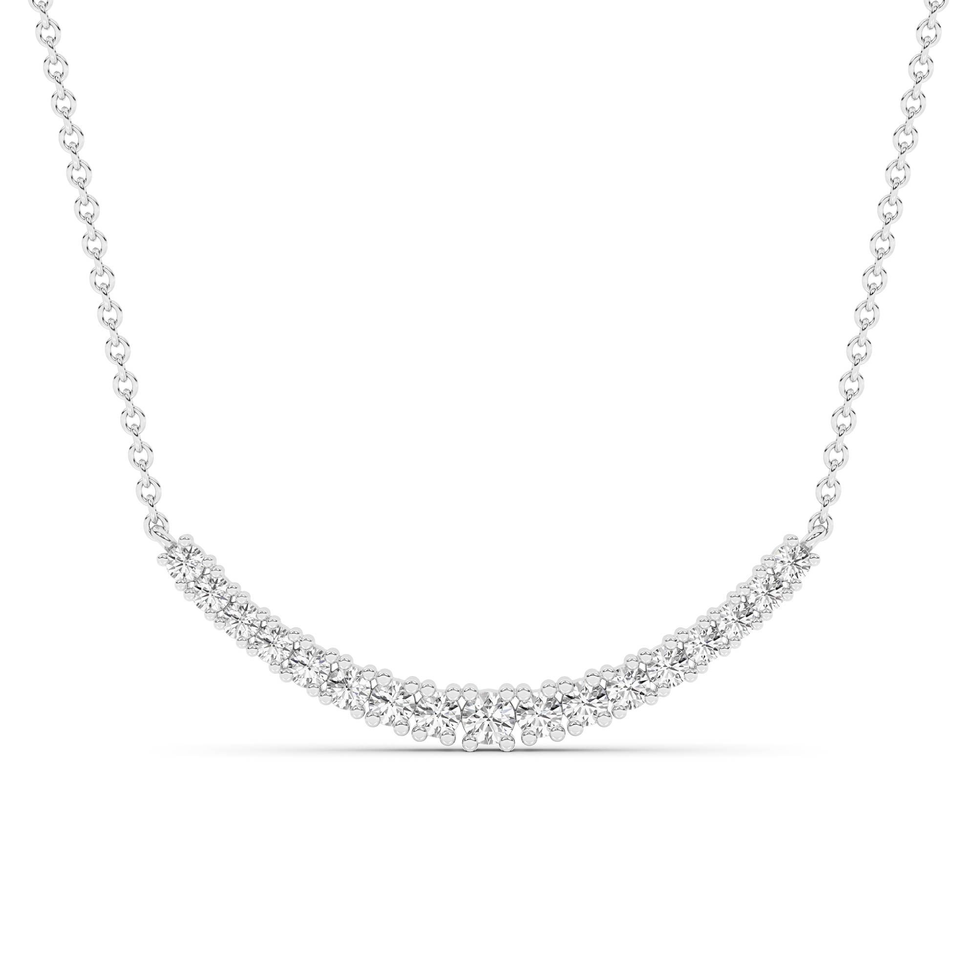 Arc Lab Diamond Curved Line Necklace