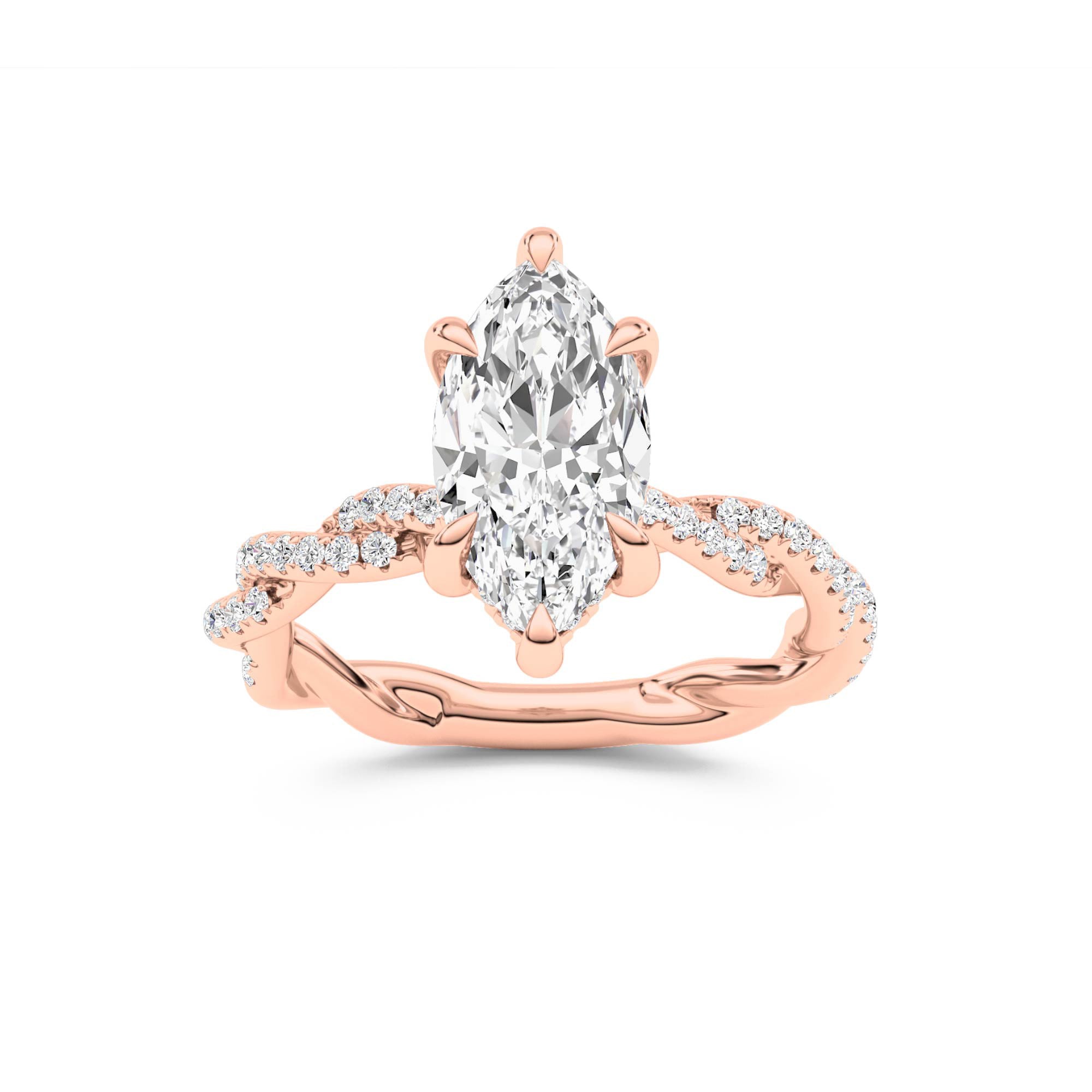 ChiraTan Marquise Lab Grown Diamond Engagement Ring